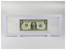 Rectangle - 11.8" x 4.3" - White - 3D Floating Frame 2-Sided Display Case - 300 mm x 110 mm