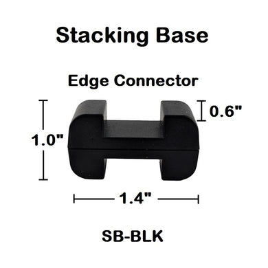 Stacking Base - Edge Stand, Stack or Connect - Black