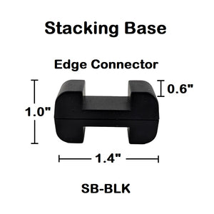 Stacking Base - Edge Stand, Stack or Connect - Black