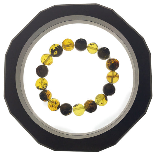 Round - 5 inch - 3D Floating Frame 2-Sided Display Case - Black